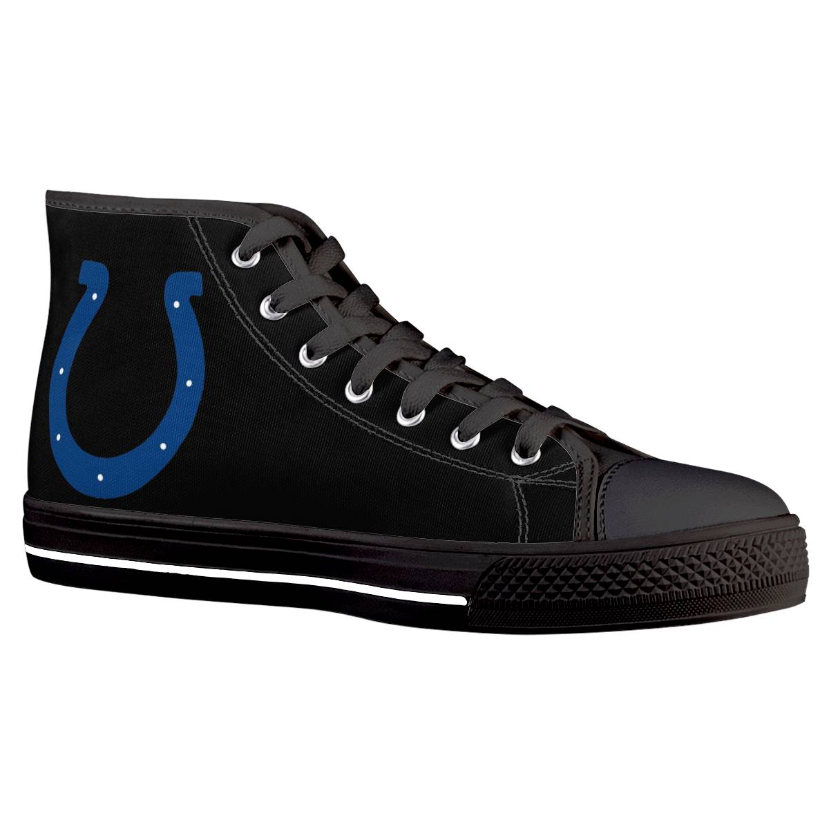 Women's Indianapolis Colts High Top Canvas Sneakers 002 Women's Indianapolis Colts High Top Canvas Sneakers 002